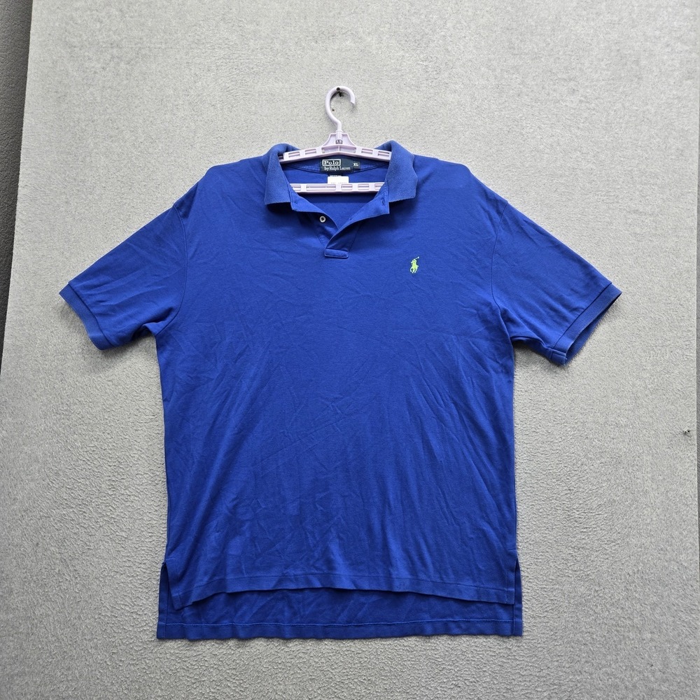 Polo By Ralph Lauren Men Polo XL Blue Embroidered Logo Short Sleeve